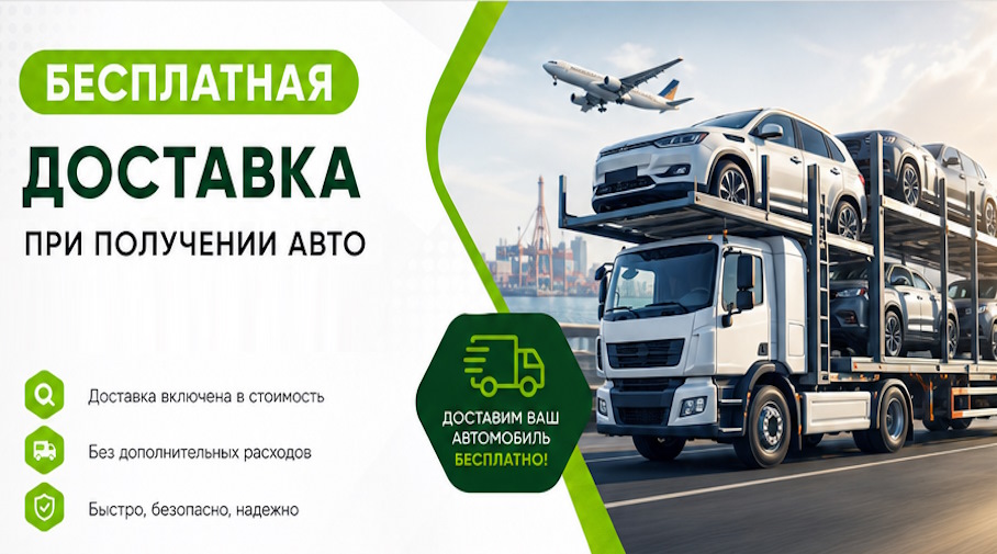 Акция! Бесплатная доставка по Вязьме при получении авто